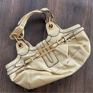 Vintage Y2K Fubu the collection gold shoulder bag handbag purse